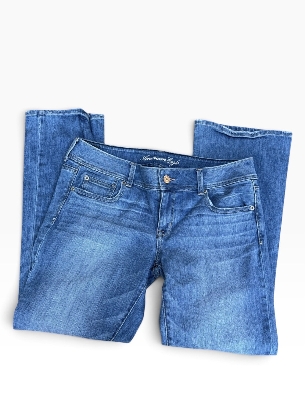 American Eagle Slim Boot Stretch Comfort Distressed Jeansj Women's size 14